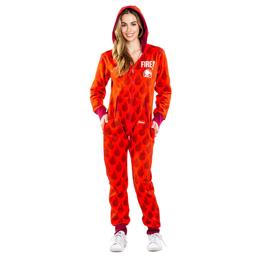 Taco Bell x Tipsy Elves Fire Sauce Packet Jumpsuit