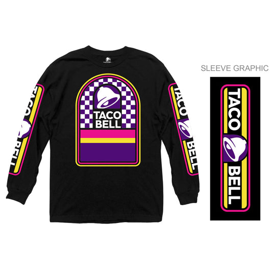 Taco Bell Logo Checkered Long Sleeve Shirt