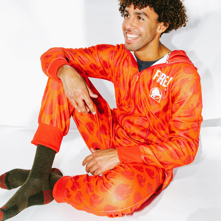 Taco Bell x Tipsy Elves Fire Sauce Packet Onesie